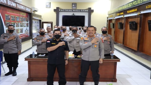 Kunjungan Sekretaris Satgas Saber Pungli Pusat, ke Polres Aceh Barat