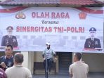 Membangun Soliditas TNI-Polri, Polres Langsa Gelar Senam Bersama