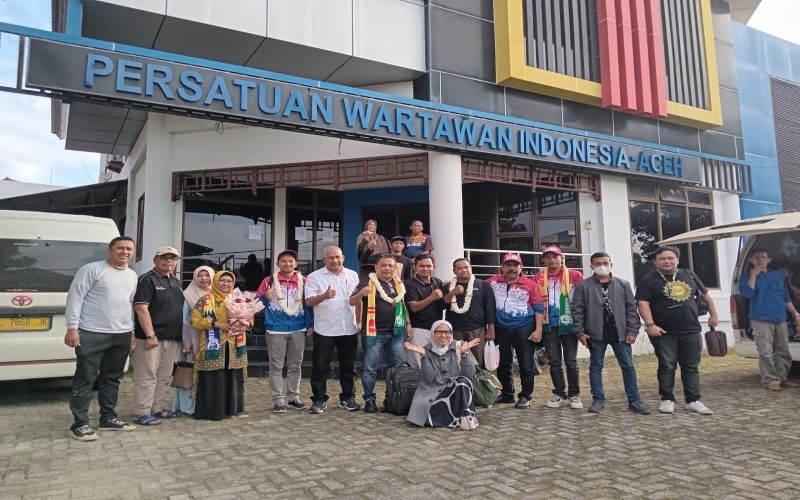 Kontingen Porwanas PWI Aceh Kembali ke Daerah