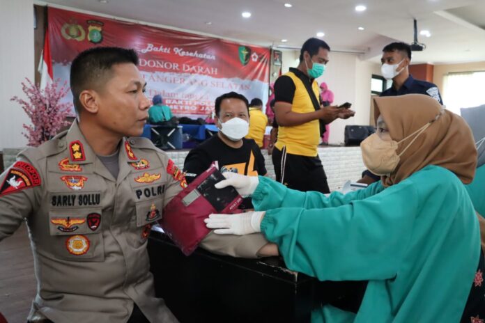 73 Tahun Bakti Polda Metro Jaya, Polres Tangsel Adakan Donor Darah