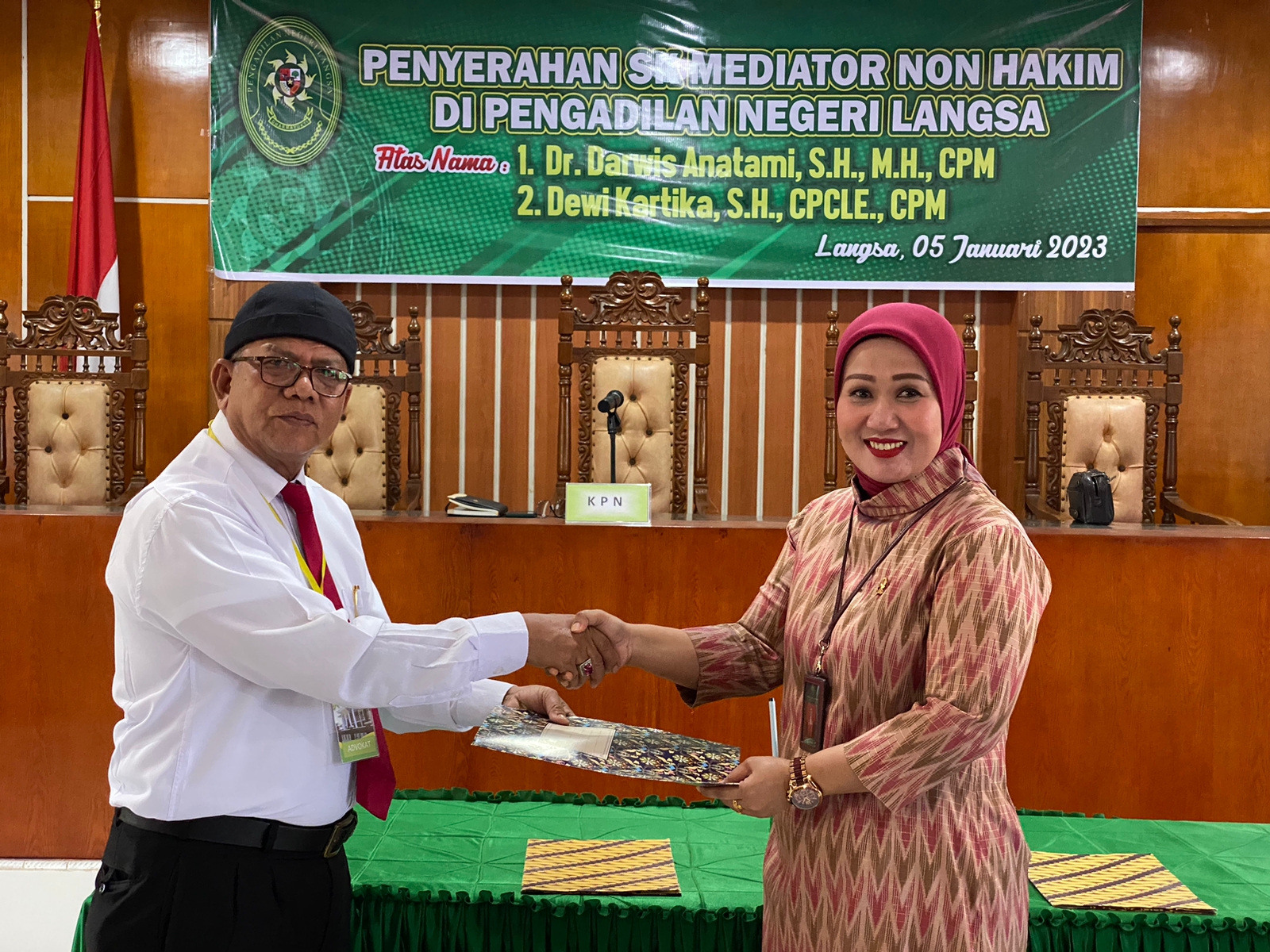 Dua Mediator non Hakim MoU Dengan PN Langsa