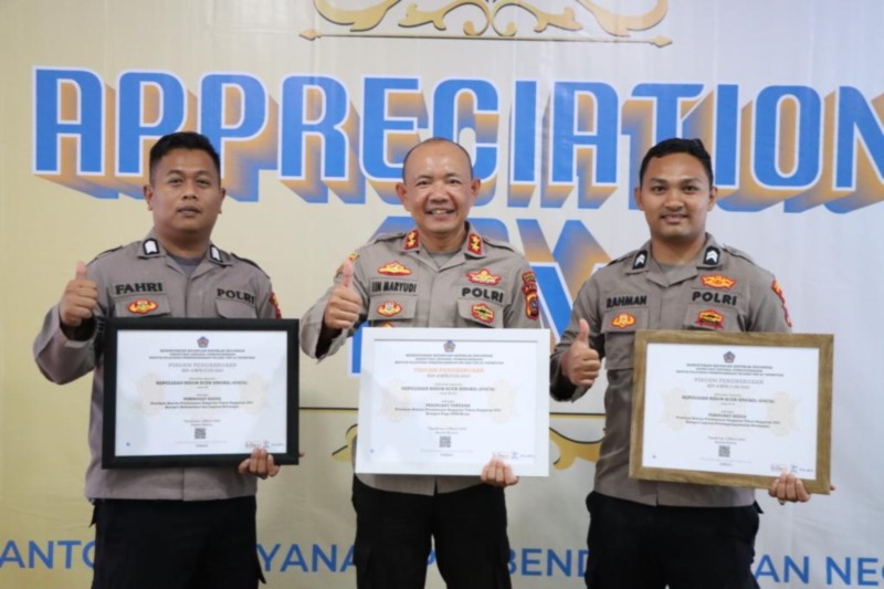 Apreciation Day, Kapolres Aceh Singkil Terima Tiga Penghargaan