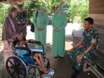 Dandim 0105/Aceh Barat Berikan Kursi Roda Untuk Anak Disabilitas