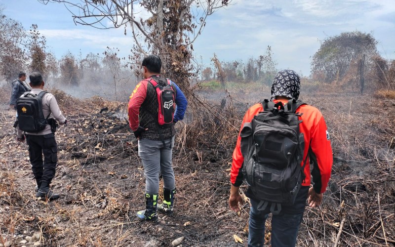 Polres Aceh Singkil Padamkan Api Kebakaran