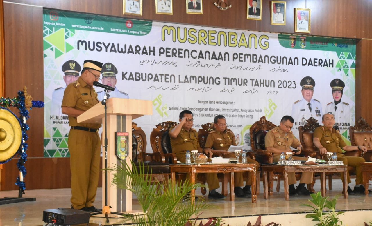 Bupati Buka Acara Musrenbang Pembangunan Pemerintah Daerah Lampung Timur