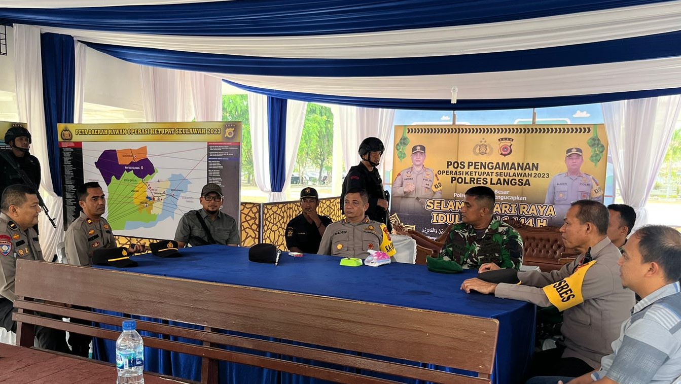 Cegah Gangguan Arus Balik Mudik PJU Polres Langsa Cek Pos PAM