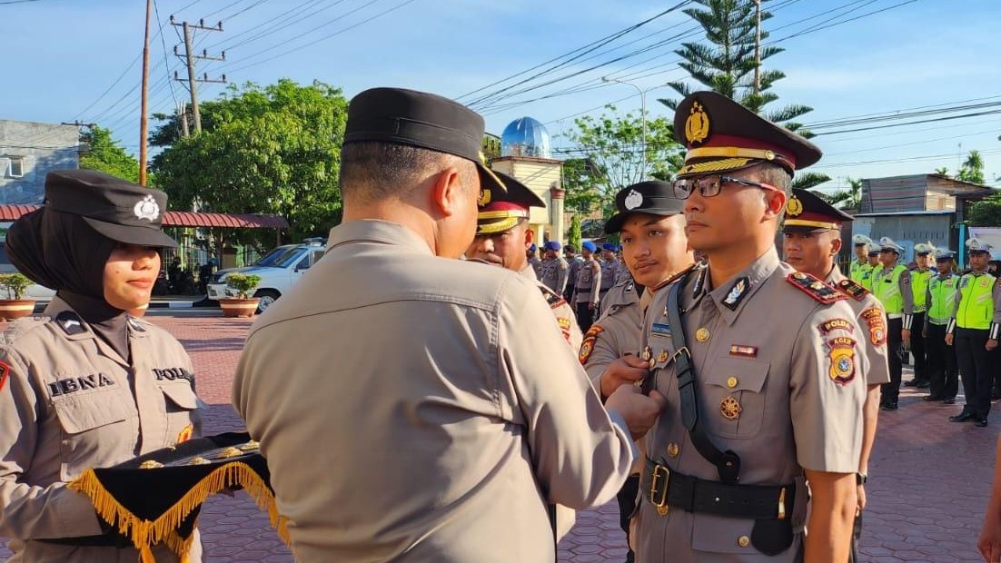 Kapolres Langsa Sertijab Wakapolres, Kabag Ops, dan Empat Kasat