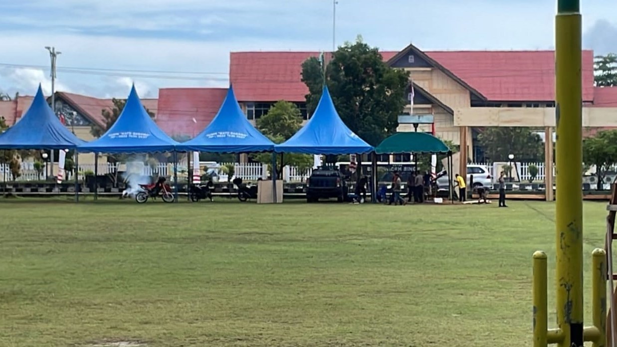 Menjelang Pembukaan Bazar UMKM Polres Aceh Singkil Laksanakan Korve