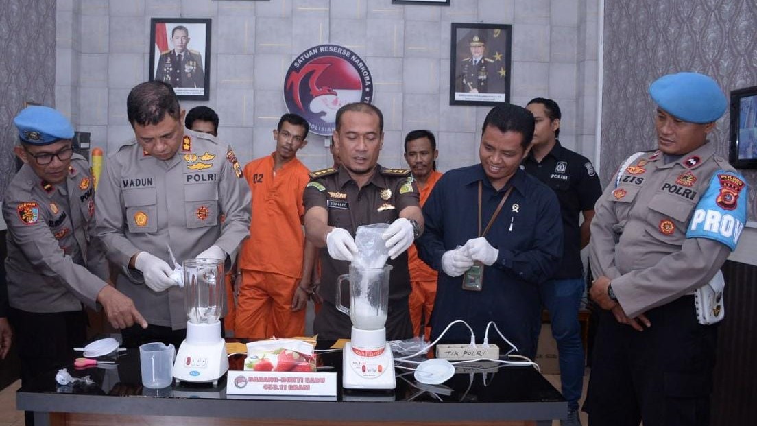 Polres Langsa Musnahkan 453,11 Gram Sabu