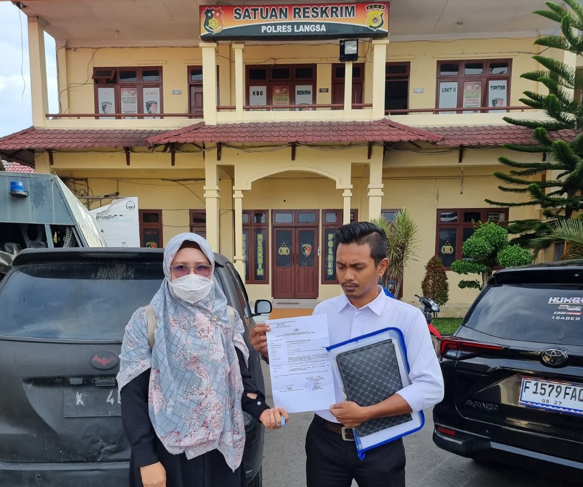 Oknum ASN Kemenag Langsa HAF Dilaporkan Kepolisi Terkait Dugaan Pelecehan