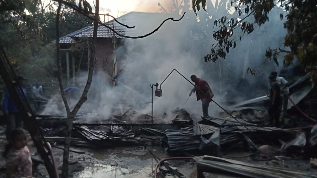 Satu Rumah Di Langsa Ludes Terbakar