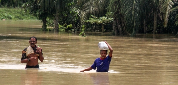 BPBD: Tiga Kecamatan di Aceh Utara Masih Tergenang Banjir