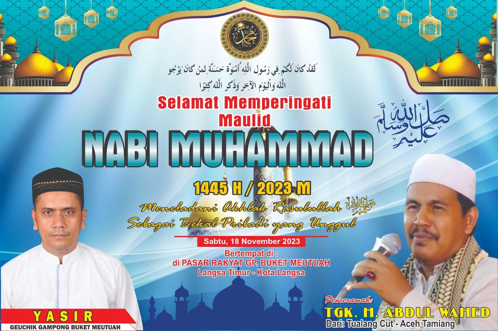 Peringati Maulid Nabi Muhammad, Gampong Bukit Metuah Gelar Dakwah Islamiyah