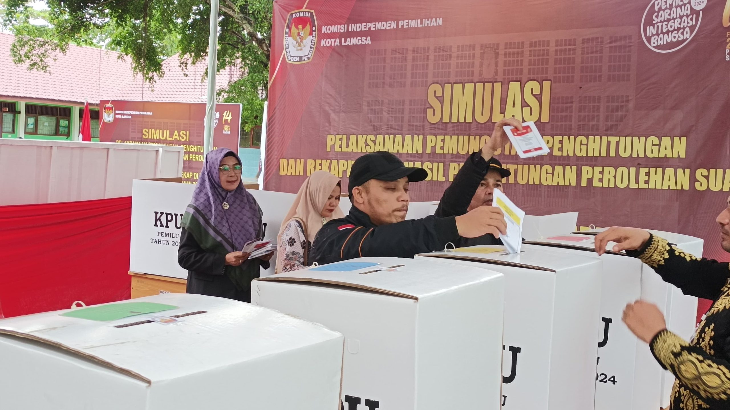 KIP Langsa Gelar Simulasi Pencoblosan Pemilu 2024