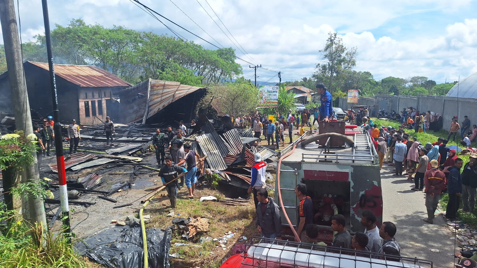 Kampung Bur Pase Bener Meriah Aceh Dilanda Kebakaran 4 Unit Rumah Hangus Dilalap Si Jago Merah