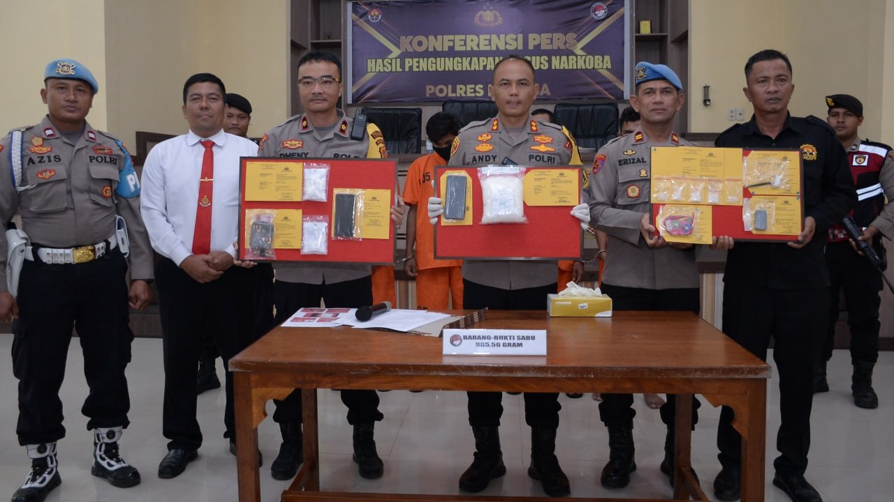 Awal Tahun 2024, Polres Langsa Amankan 965.56 Gram Sabu