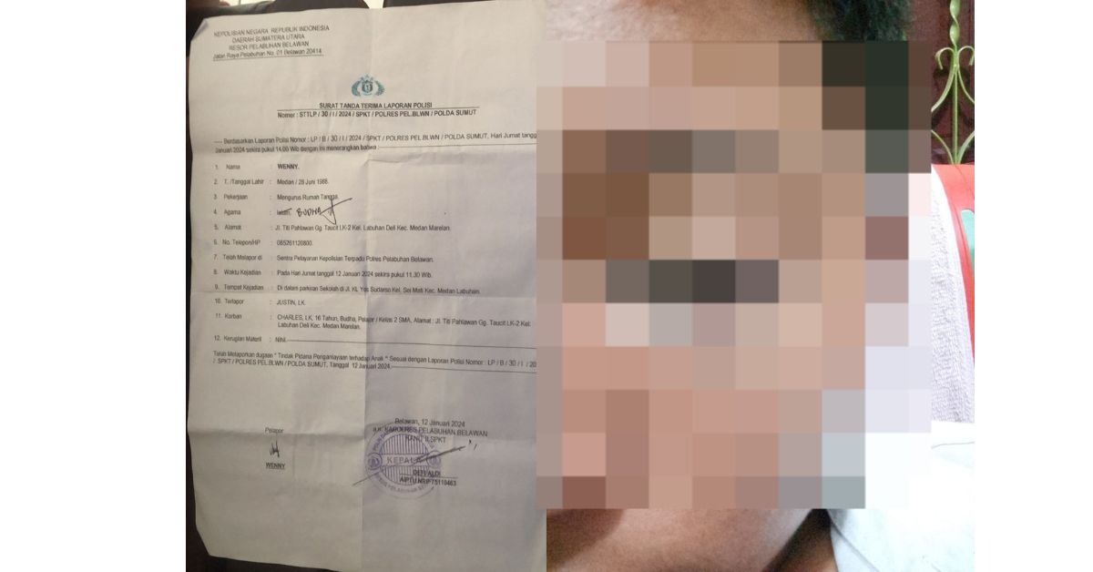 Siswa SMA Swasta Dr Wahidin Sudirohusodo Medan, Laporkan Kakak Kelas Ke Polisi