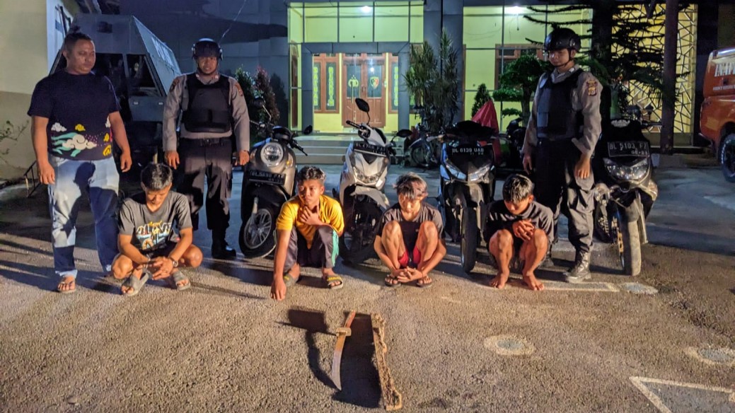 Diduga Hendak Tawuran, Lima Oknum Pelajar Langsa Diamankan Polisi