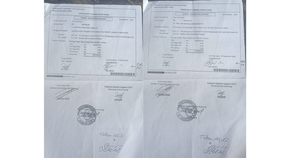 Diduga Palsukan Tandatangan Honor Guru Pengajian Rutin, Oknum Sekdes Dilapor Ke Polisi