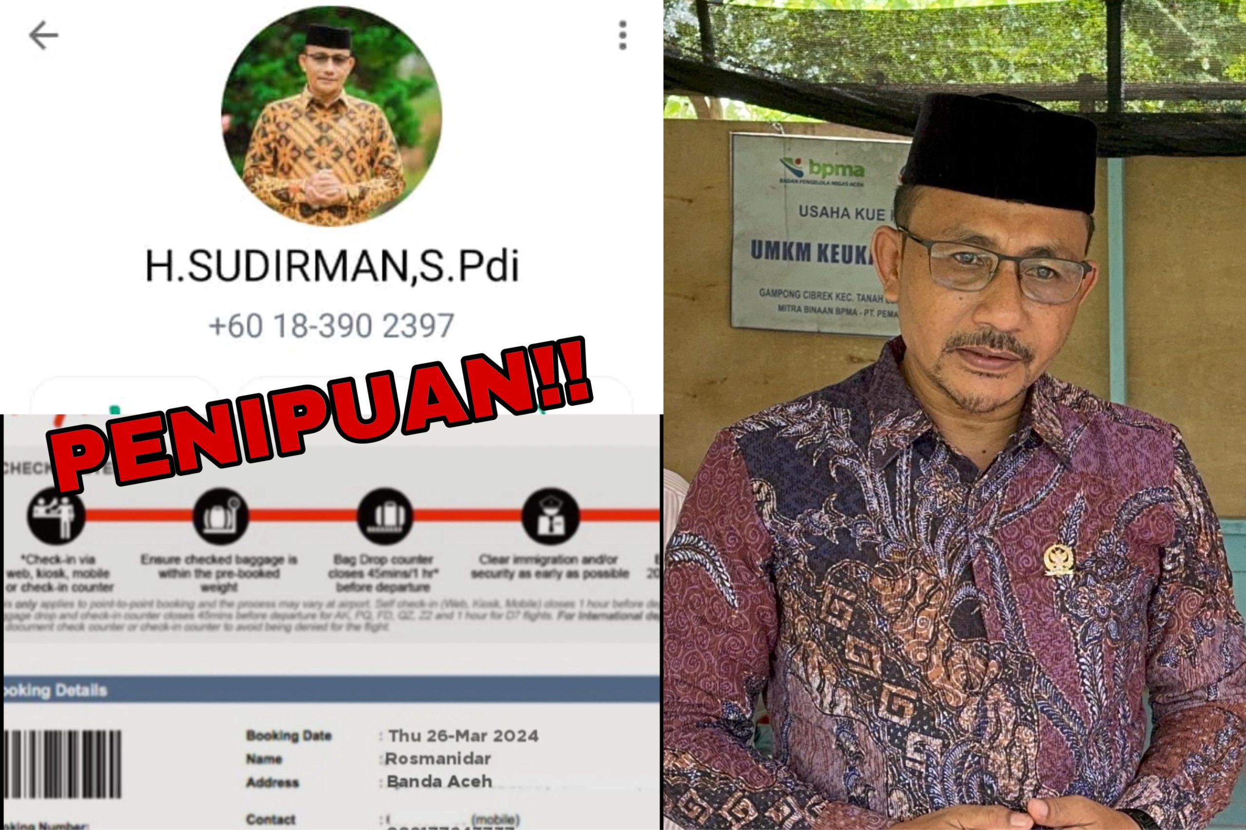 Modus Penipuan Catut Nama Haji Uma Kembali Terjadi