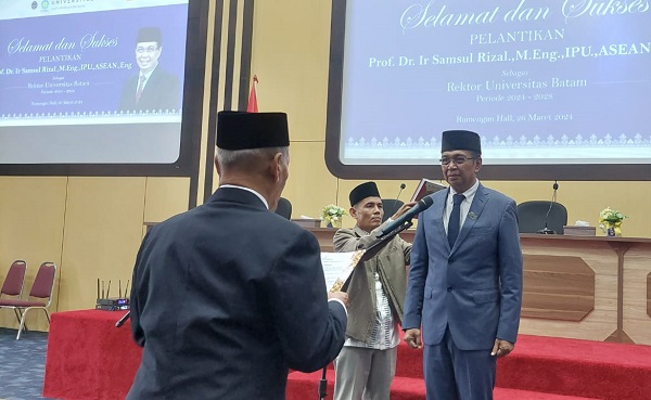 Prof Samsul Rizal Dilantik Sebagai Rektor Uniba Batam