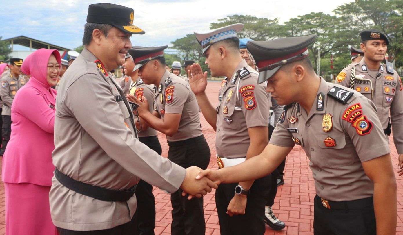 HUT Bhayangkara, 458 Anggota Polri Di Aceh Naik Pangkat