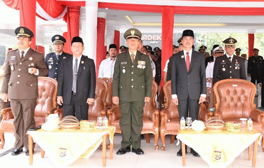 Pj. Walikota Langsa Syaridin Mengikuti Upacara Peringatan HUT Bhayangkara Ke-78 Tahun 2024
