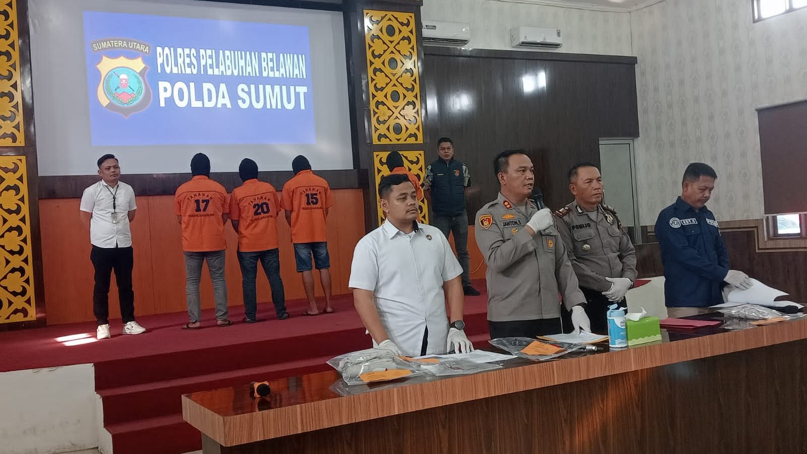 Polisi Menangkap Para Pelaku Penembakan Remaja Pemasang Spanduk Hari Kemerdekaan Di Jalan KL Yos Sudarso Belawan