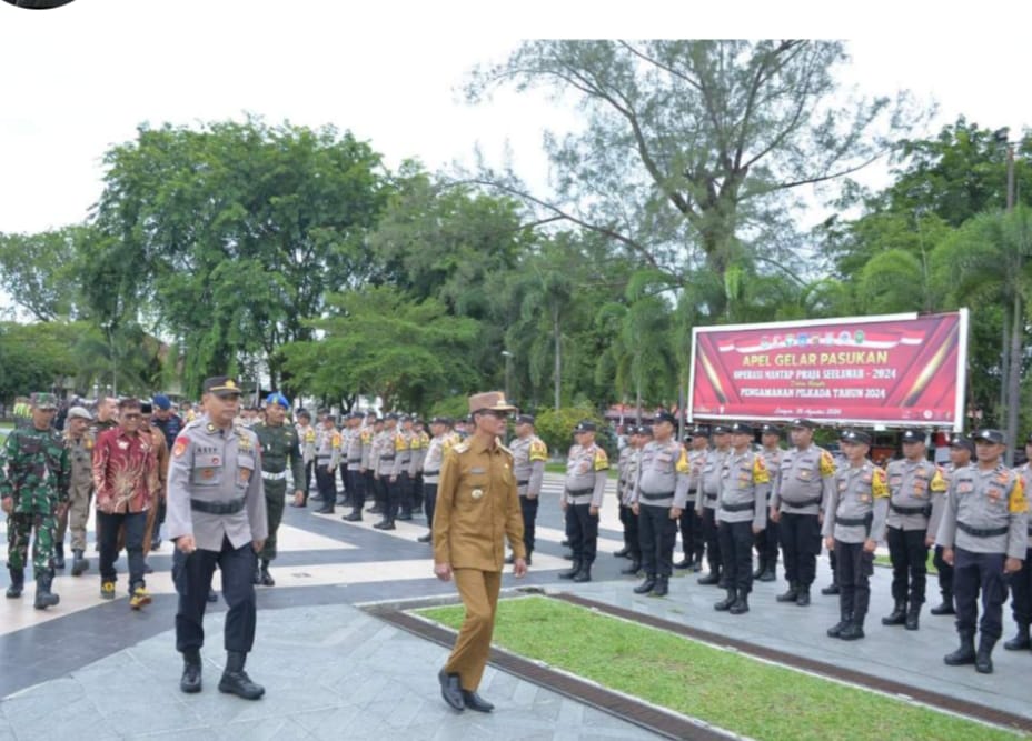 Pj Walikota Langsa Menjadi Inspektur Apel Gelar Pasukan