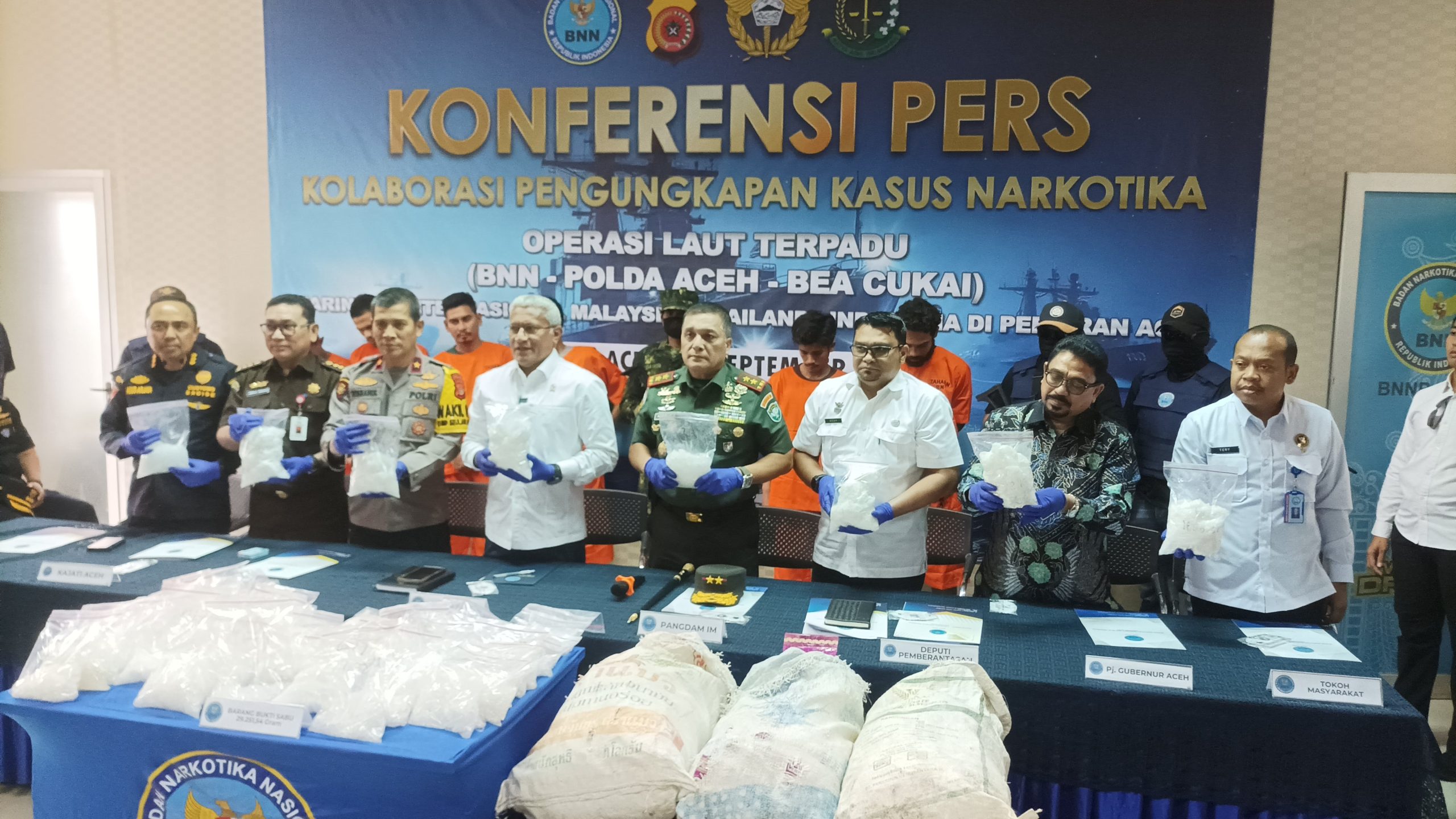 BNN RI Berhasil Gagalkan Penyelundupan 29,25 Kg Sabu Di Perairan Laut Aceh Timur