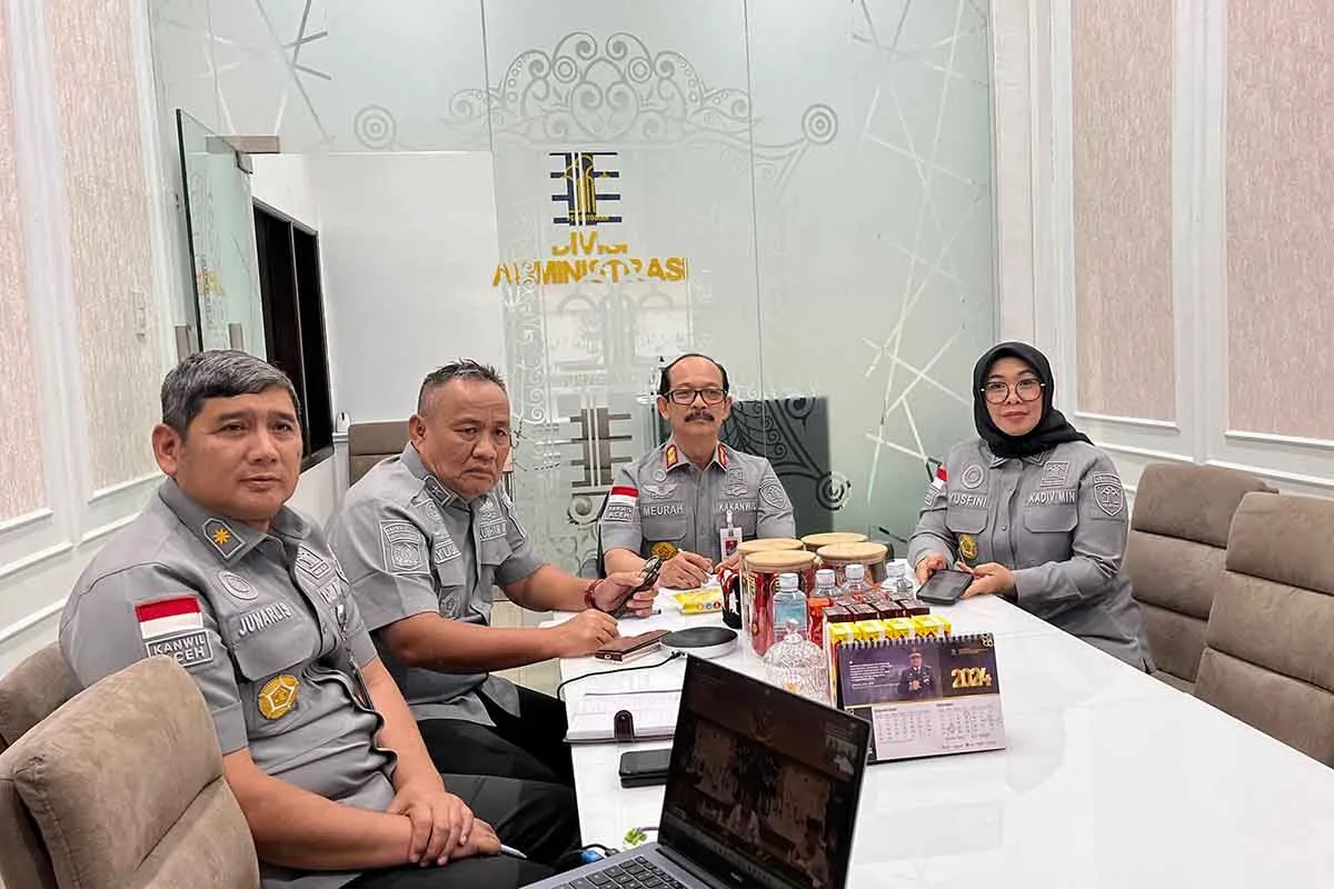 Kakanwil Kemenkumham Aceh Meurah Budiman Ikuti Kegiatan Arahan Sekjen Terkait Seleksi CPNS