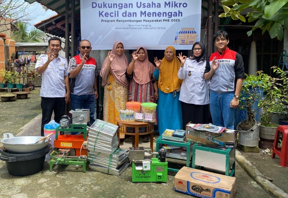 Perlengkapan Produksi Dari PHE OSES Dukung Pelaku UMKM Pulo Panjang