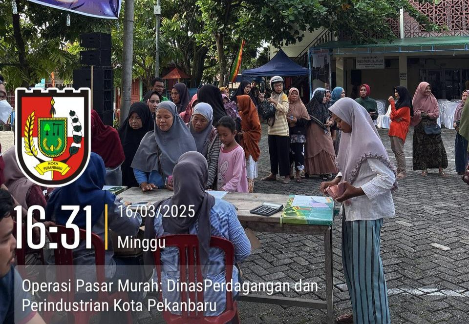 Disperindag Kota Pekanbaru Gelar Pasar Murah Di 15 Kecamatan, Masyarakat Sangat Terbantu
