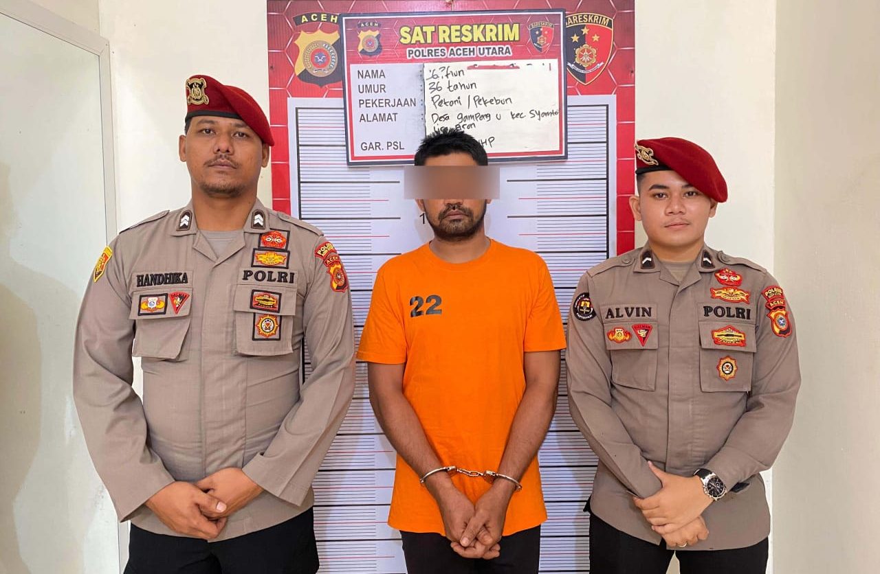 Satreskrim Polres Aceh Utara Ungkap Kasus Pembakaran Rumah, Pelaku Ditangkap