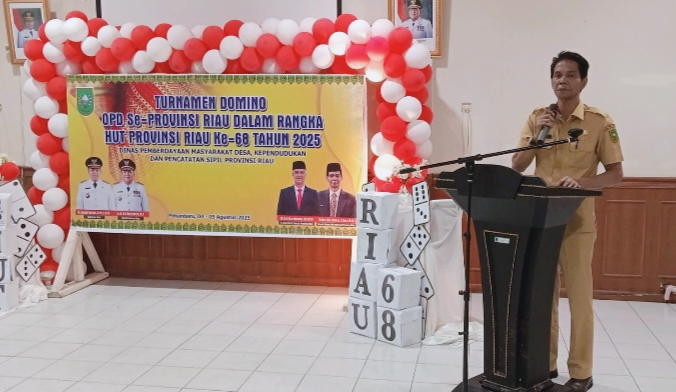 Dinas PMD Dukcapil Riau Gelar Turnamen Domino Antar OPD